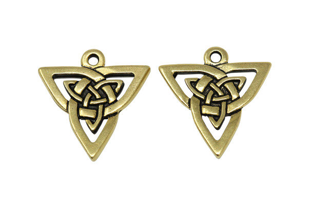 Gold Plated 20.25x21mm Open Triangle Charm