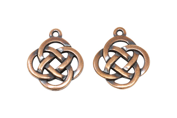 Copper Plated 17.75x20.5mm Open Round Charm
