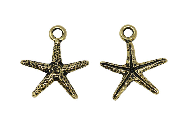 Gold Plated 18.5x20mm Sea Star Charm