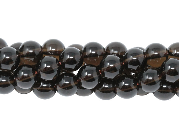 Smoky Quartz Grade A Polished 8mm Round