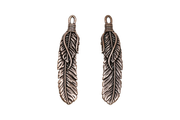 2" Feather  - Copper Plated