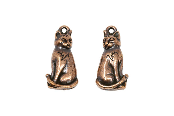 Sitting Cat  - Copper Plated