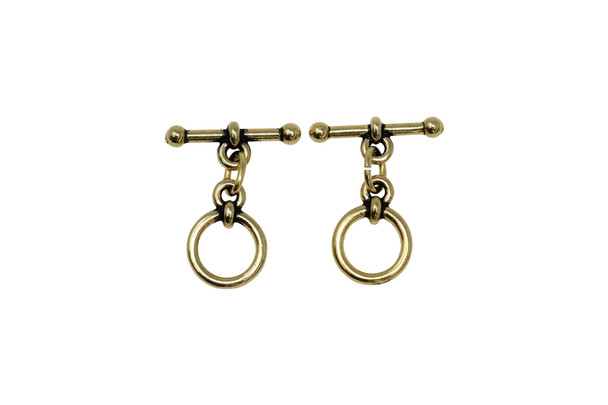 Gold Plated Small 3/8" Anna Toggle Bar and Eye