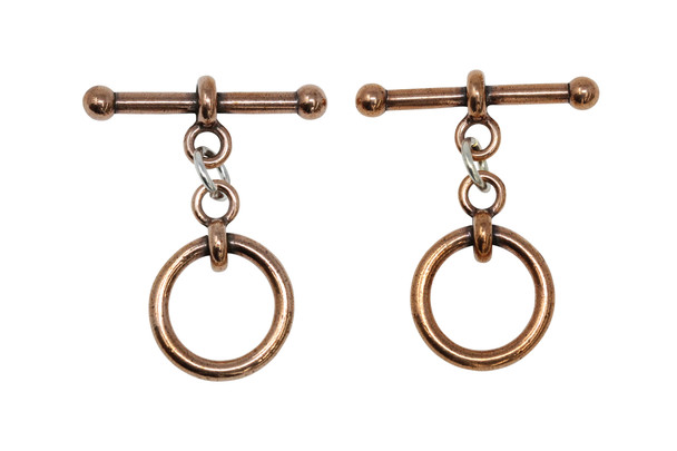 Copper Plated Large 3/4" Anna Toggle Bar and Eye