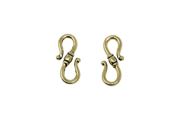 Gold Plated 12.75x23mm Classic S Hook