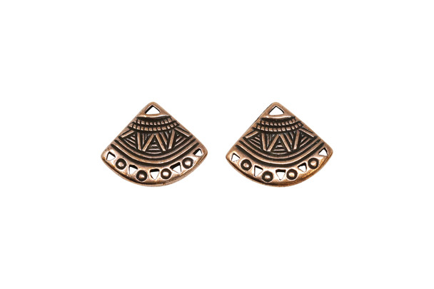 Copper Plated 15.2x18.9mm Woven Fan
