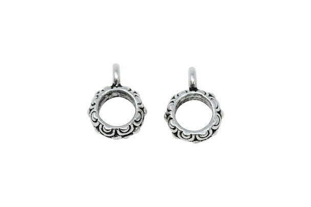 Silver Plated 10x13.25mm Large Oasis Bail