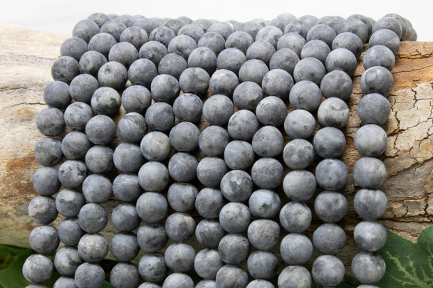 Larvikite Matte 8mm Round