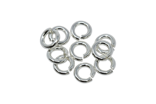 Sterling Silver 4mm Round 19 Gauge OPEN Jump Rings - 10 Pieces