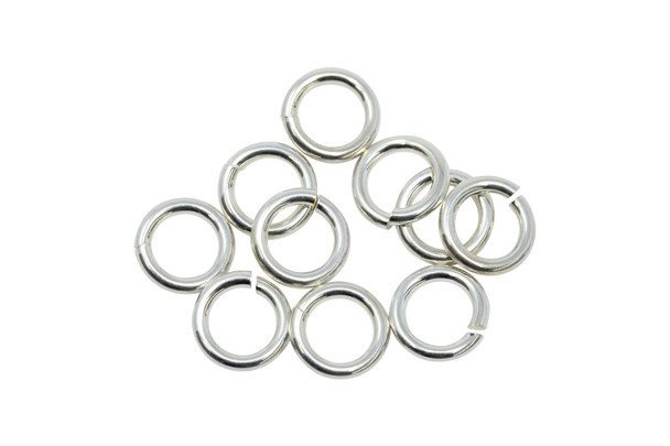 Sterling Silver 5mm Round 19 Gauge OPEN Jump Rings - 10 Pieces