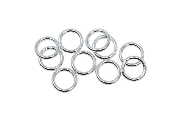 Sterling Silver 7mm Round 21 Gauge CLOSED Jump Rings - 10 Pieces