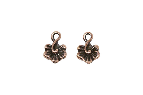 Copper Plated 8.3x12.1mm Small Blossom Charm