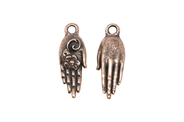 Copper Plated Blossom Hand Charm