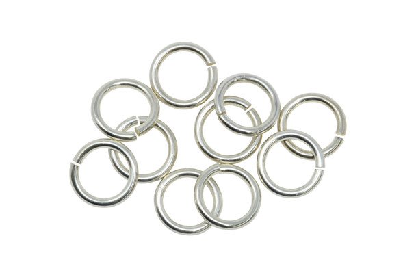 Sterling Silver 9mm Round 16 Gauge OPEN Jump Rings - 10 Pieces