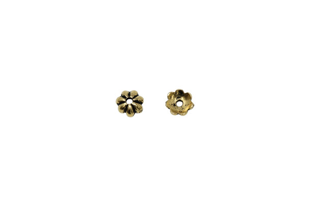 Gold Plated 1.75x4.75mm Petal Bead Cap