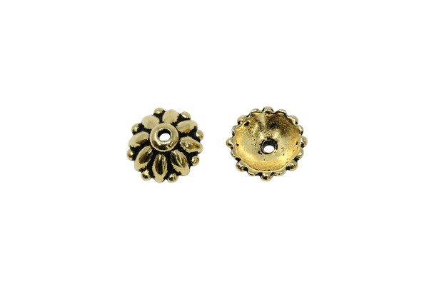 Gold Plated 4.5x10mm Dharma Bead Cap