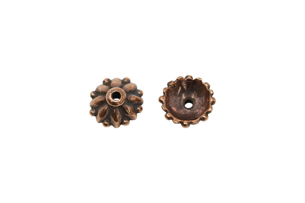 Copper Plated 4.5x10mm Dharma Bead Cap