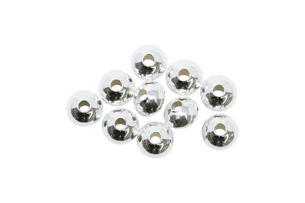Sterling Silver Polished 4.5x3mm Saucer Beads - 10 Pieces