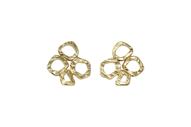 Bright Gold Plated 15.3x16.8mm Four Rings Link