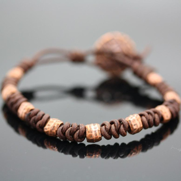Spanish Knot Bracelet Kit: Brown and Copper