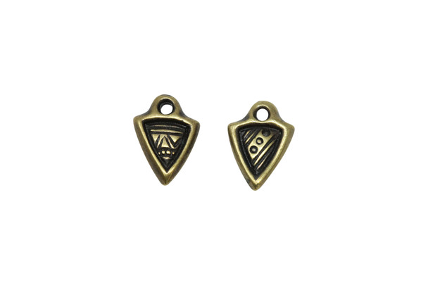 Brass Plated Woven Dart Charm