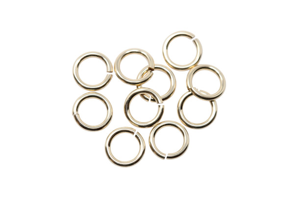 14K Gold Filled 4mm Round 22 Gauge OPEN Jump Rings - 10 Pieces
