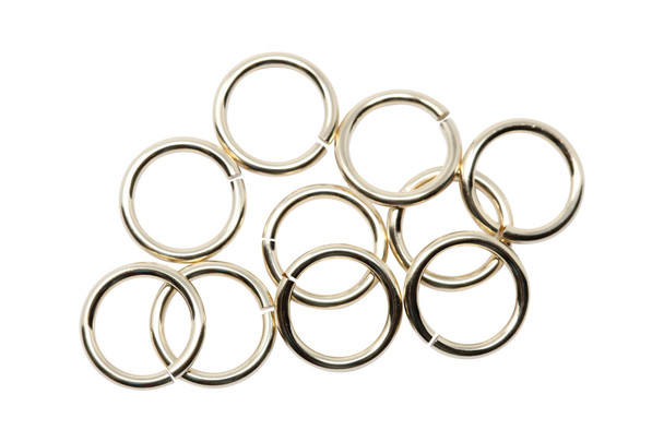 14K Gold Filled 7mm Round 19 Gauge OPEN Jump Rings - 10 Pieces