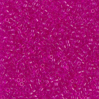 Delicas Size 11 Miyuki Seed Beads -- 1310 Dyed Transparent Fuchsia