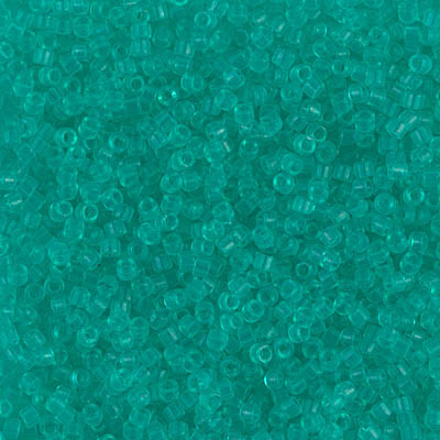 Delicas Size 11 Miyuki Seed Beads -- 1304 Dyed Transparent Mint Green
