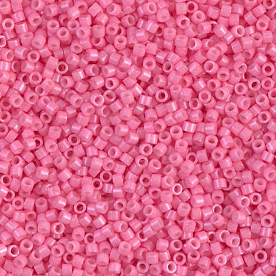 Delicas Size 11 Miyuki Seed Beads -- 1371 Dyed Opaque Rose