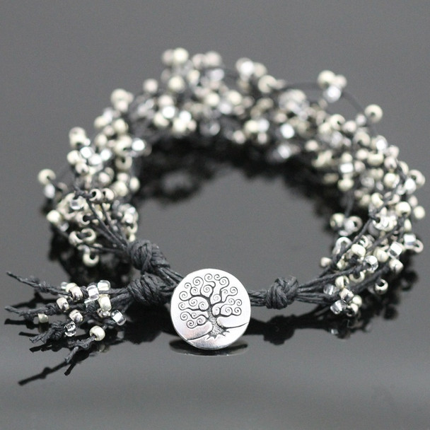 Tree of Life Bracelet Kit - Black and Silver