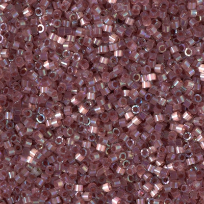 Delicas Size 11 Miyuki Seed Beads -- 1878 Dyed Rose Topaz AB Silk