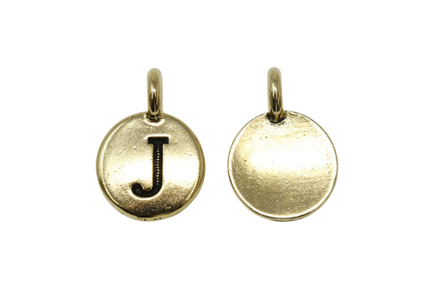 J Alphabet Charm - Gold Plated