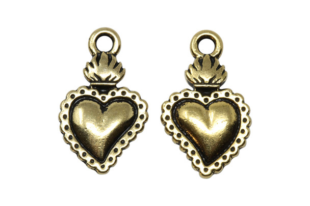 Milagro Heart Charm - Gold Plated