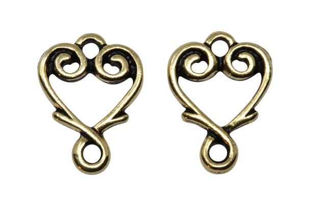 Vine Heart Link - Gold Plated