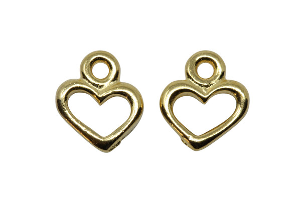 Open Heart Charm - Gold Plated