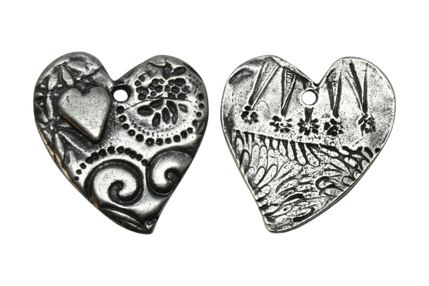 Antique Pewter 22.5x23.5mm Amor Charm