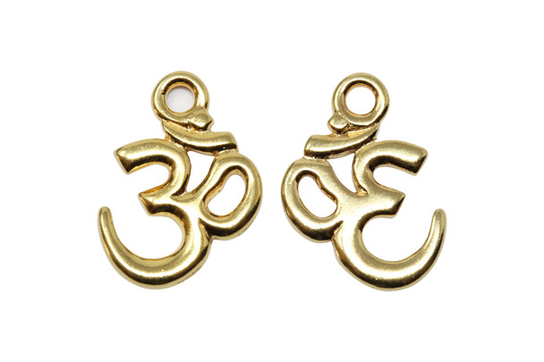 Small Om Charm - Gold Plated