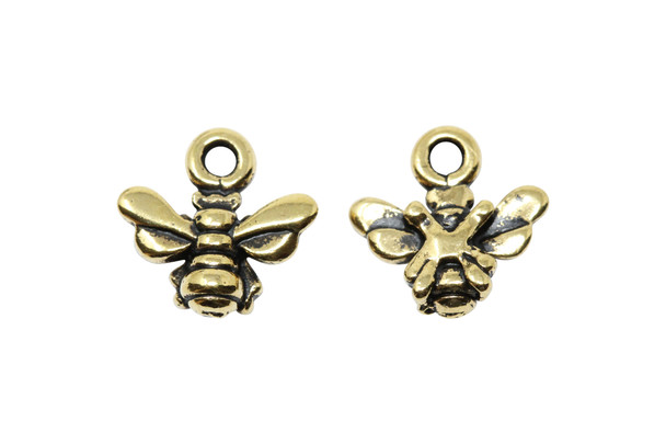 Small Honeybee Charm - Gold Plated
