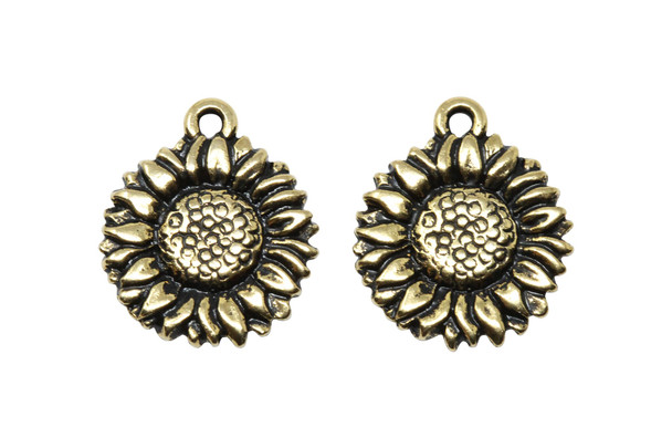 Sunflower Charm - Gold Plated