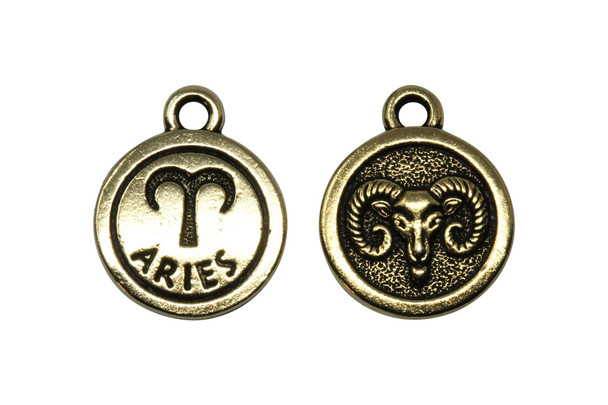 Gold Plated 15.75x18.75mm Aries Charm