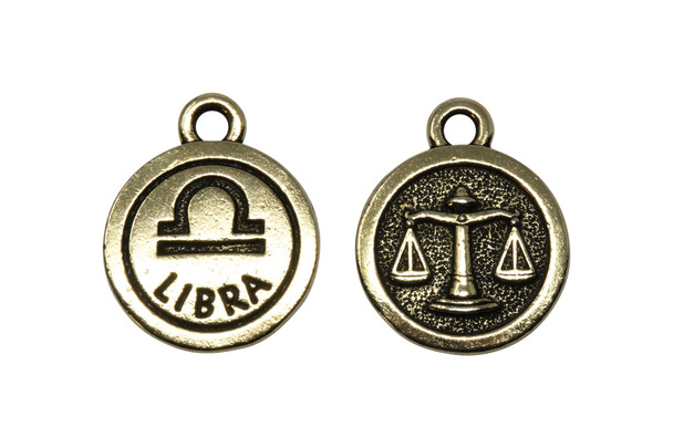 Gold Plated 15.75x18.75mm Libra Charm