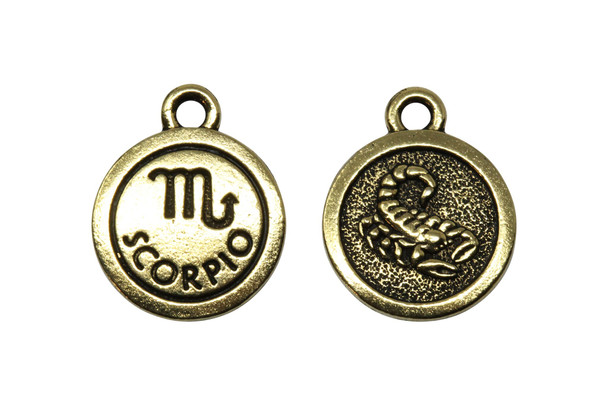 Gold Plated 15.75x18.75mm Scorpio Charm