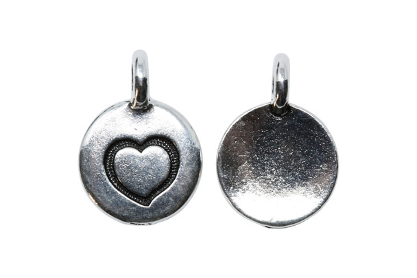 Heart Charm - Silver Plated