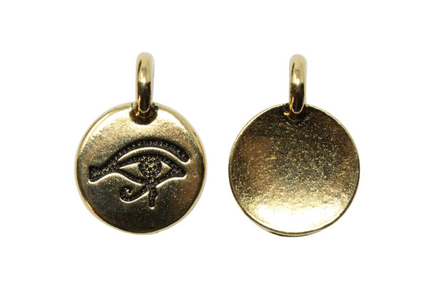 Gold Plated 12.1x16.6mm Eye of Horus Charm