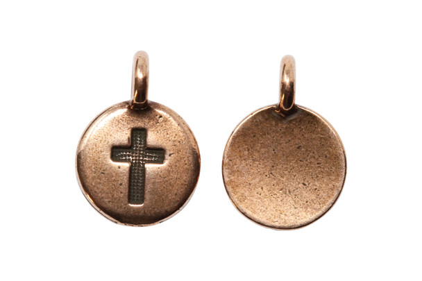 Cross Charm - Copper Plated