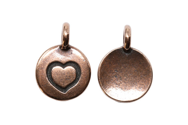 Heart Charm - Copper Plated