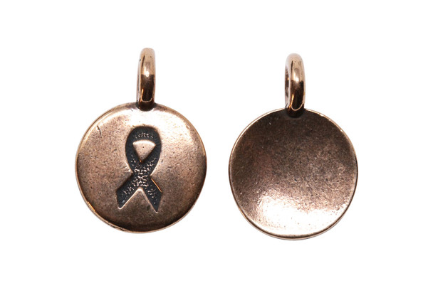 Ribbon Charm - Copper Plated