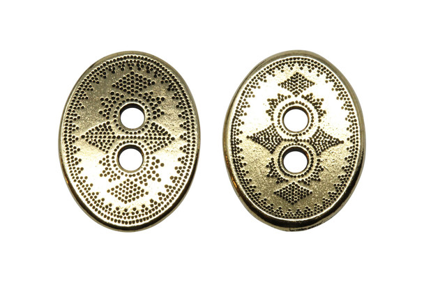 Tribal Button - Gold Plated