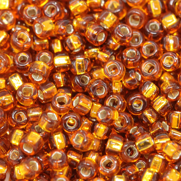 Size 8 Miyuki Seed Beads -- 4A Dark Gold / Silver Lined